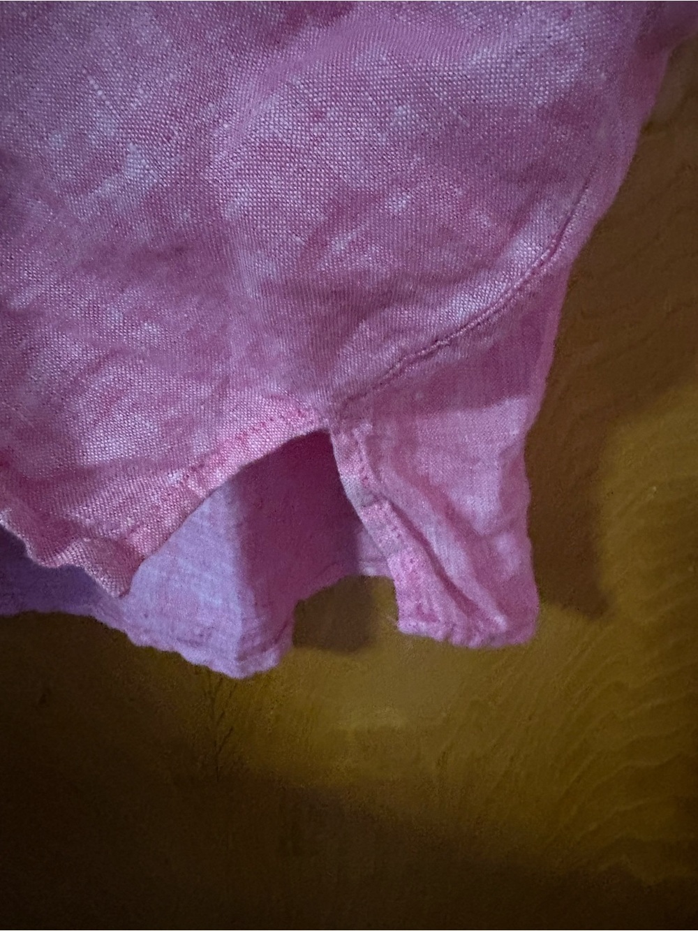 Tahari Pink Scoop Neck Short Sleeve Linen-Blend Top 1X - Picture 4 of 8